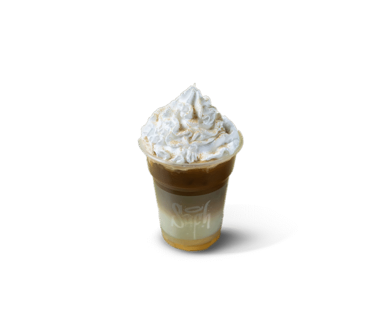 Hazelnut iced latte