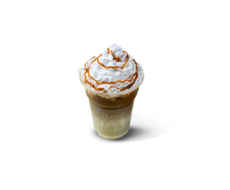 Iced caramel latte