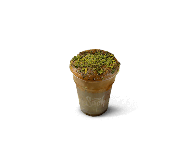 Iced pistachio frappé
